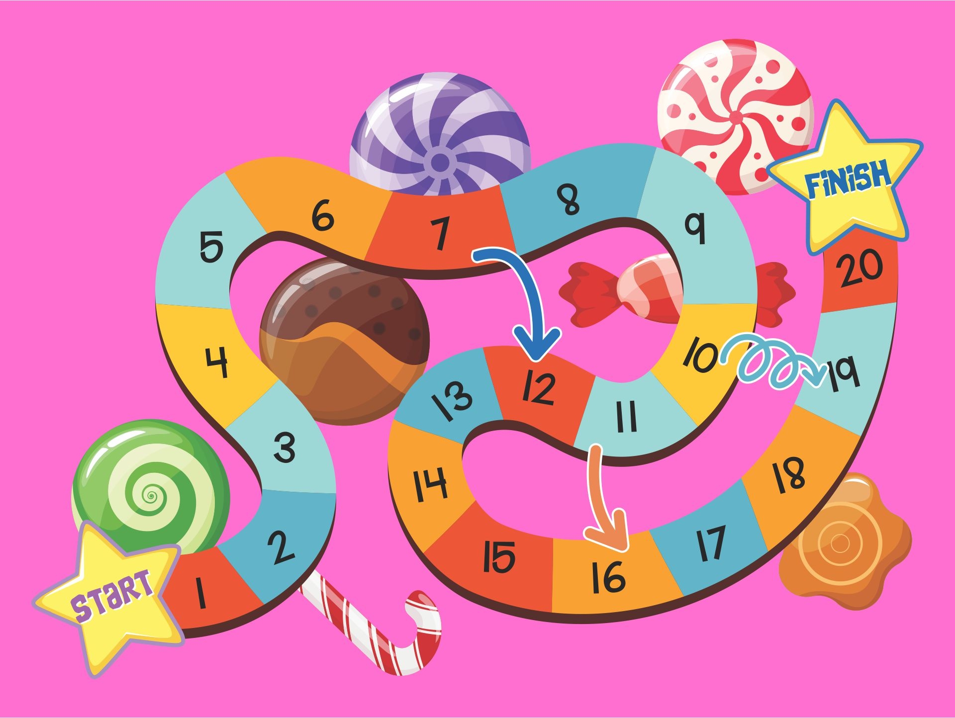 cards template printable candyland board game cards