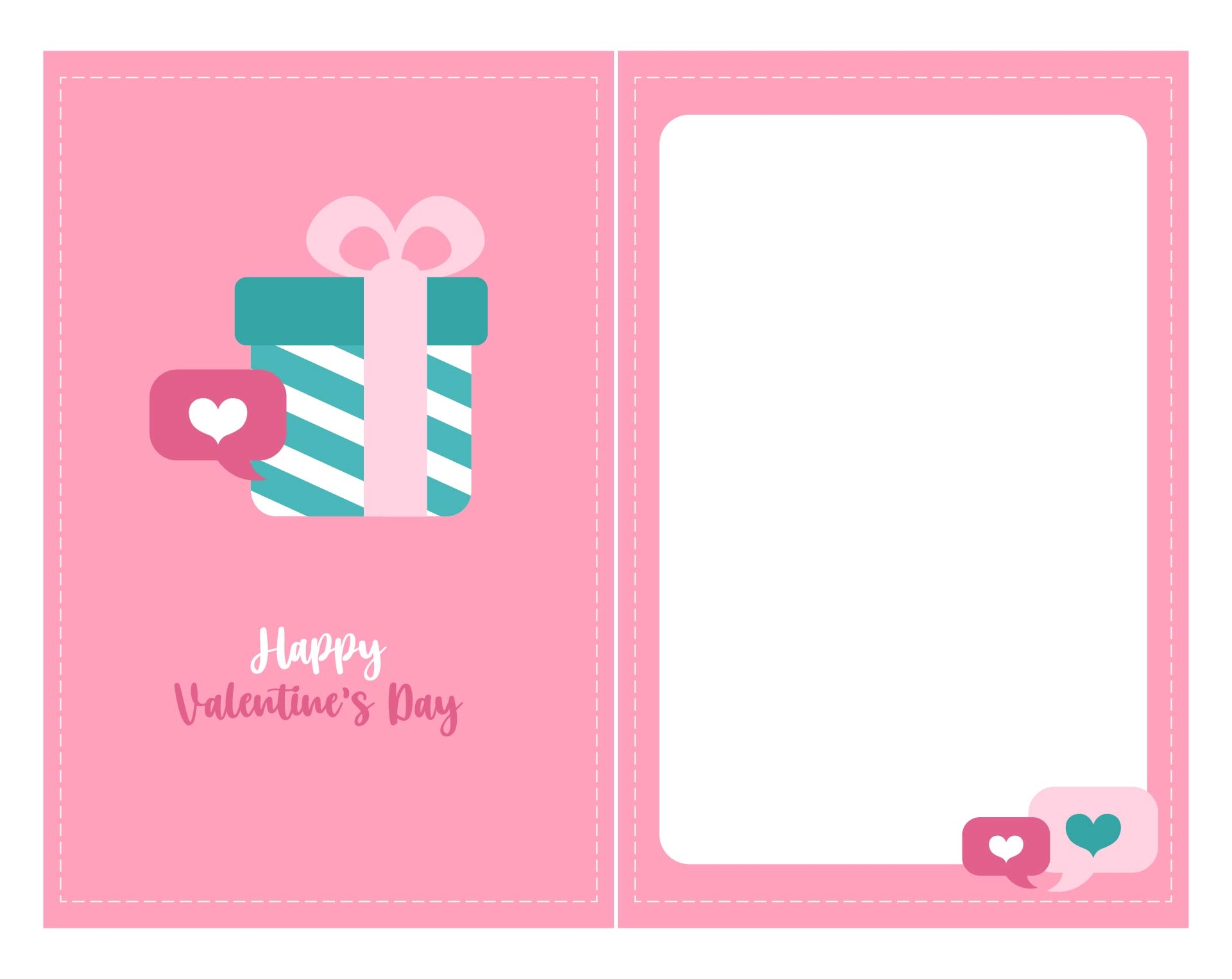 Card Template Foldable Printable Valentines Day Cards To Col