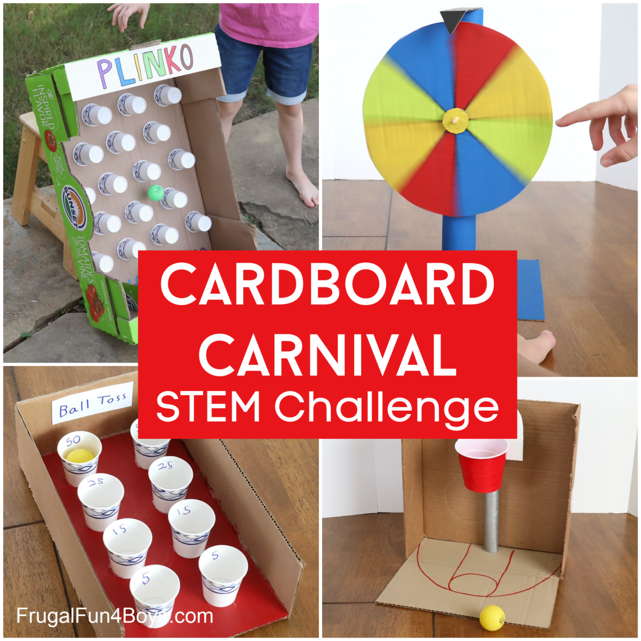 Cardboard Carnival Games Challenge For Kids Frugal Fun For Boys And 