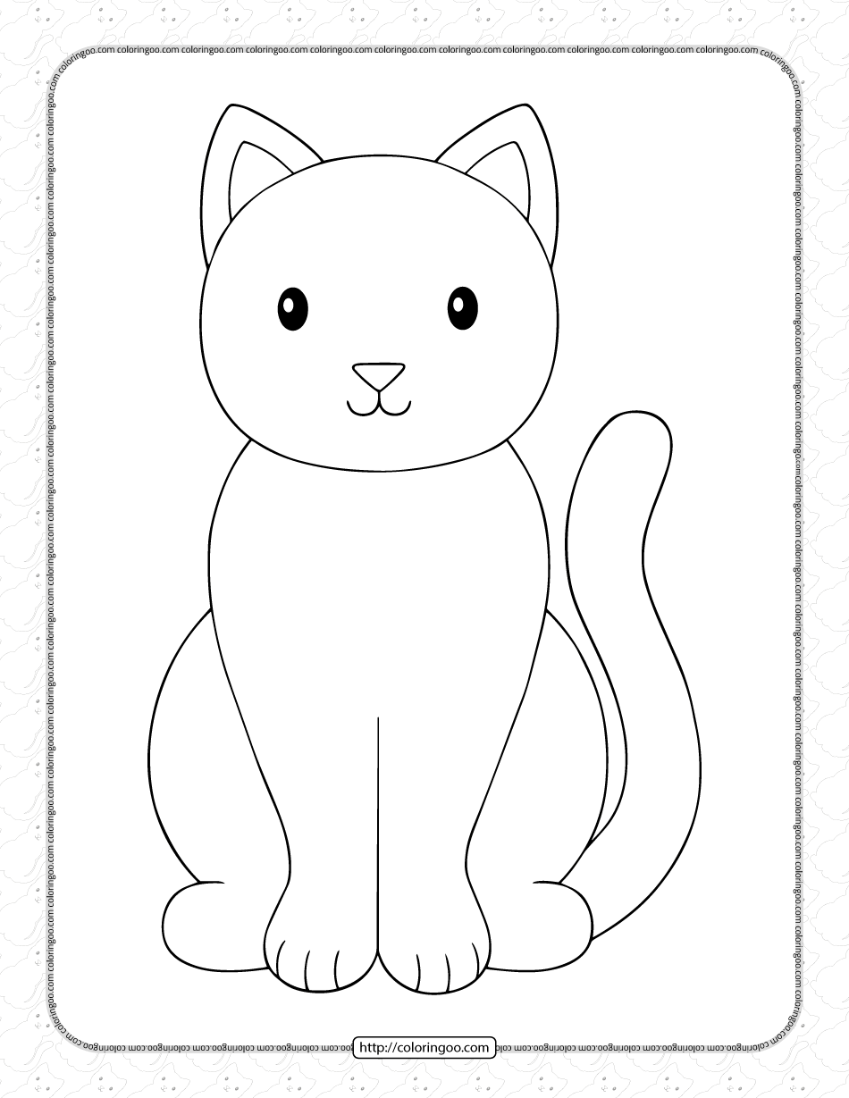 Cat Coloring Page Printable Vrogue co