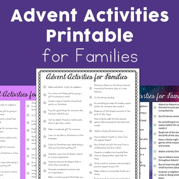 Celebrate Advent With Family Free Advent Activities Printable