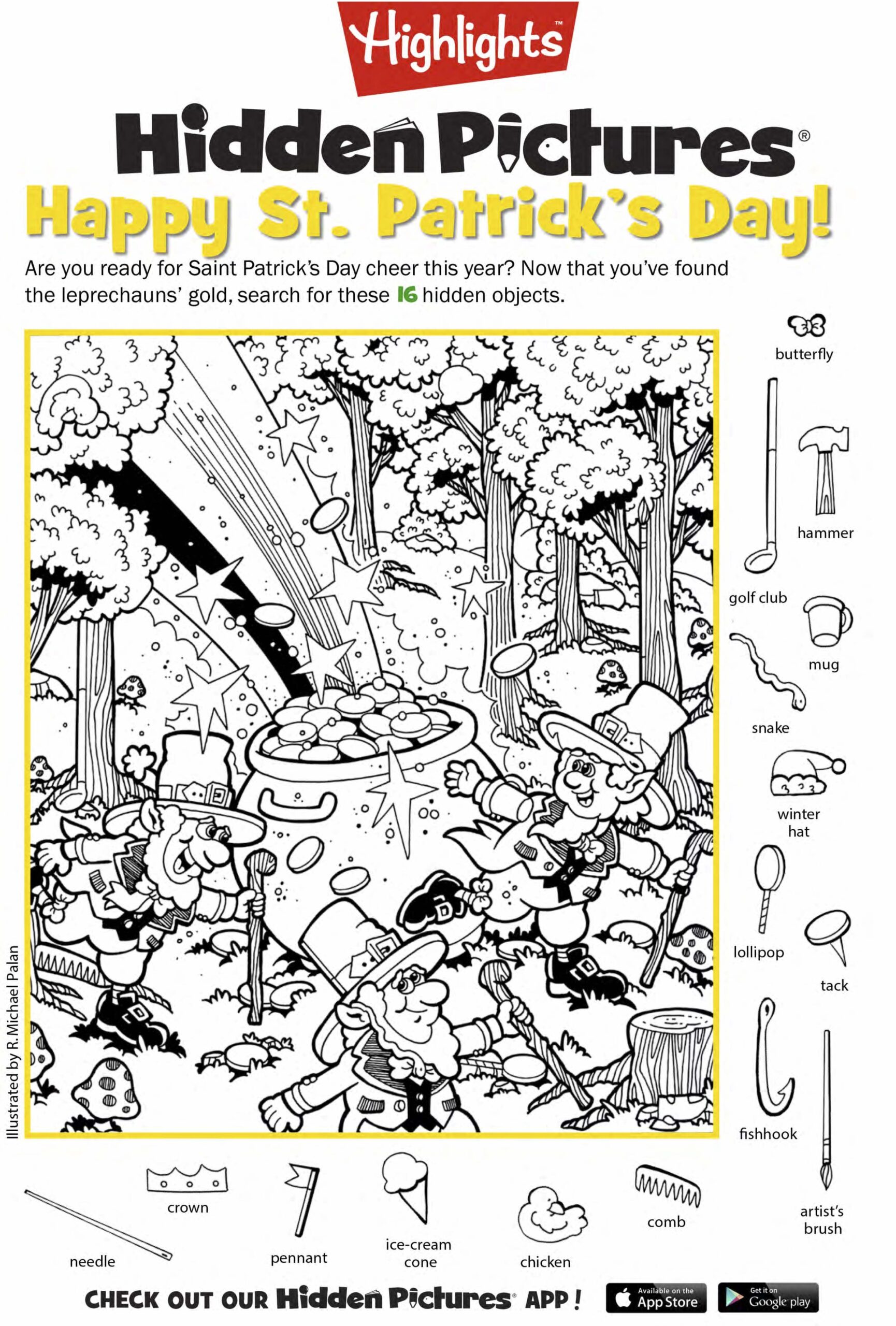 Celebrate March Printables Hidden Picture Puzzles Hidden