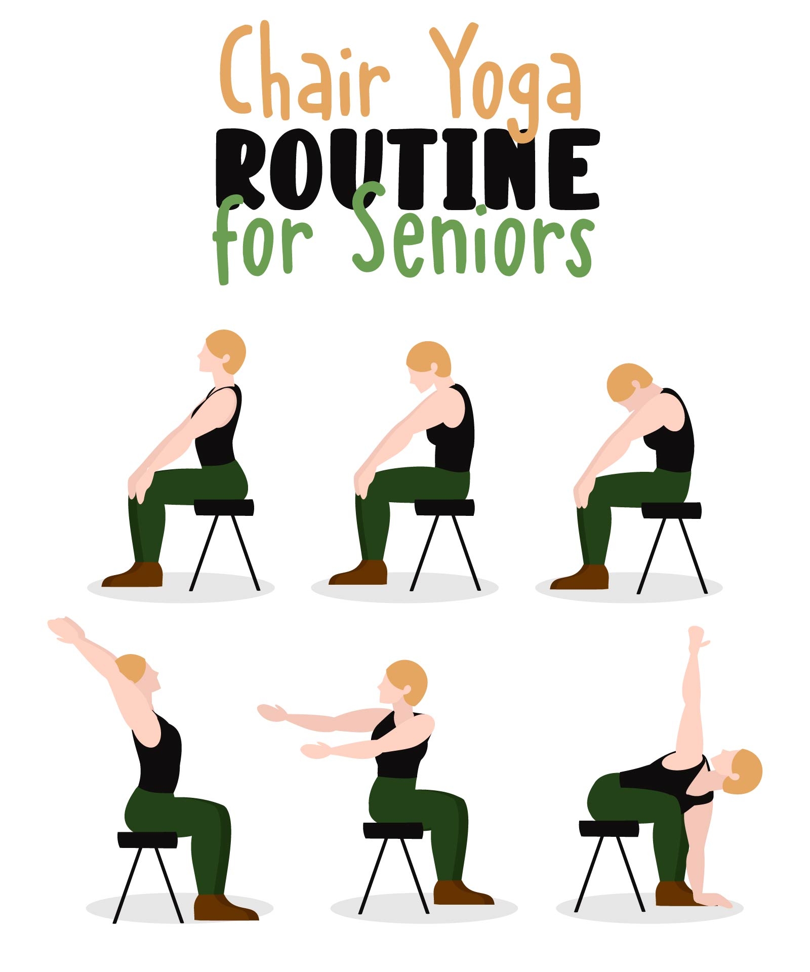 Chair Yoga Exercises For Seniors 20 Free PDF Printables Printablee