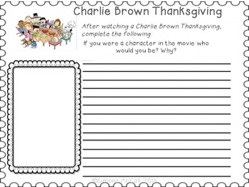 Charlie Brown Thanksgiving Activities By Simone McCall TPT