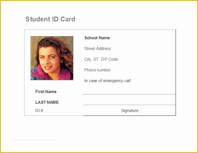 Child Id Card Template Free Of Child Id Card Template Free Free 