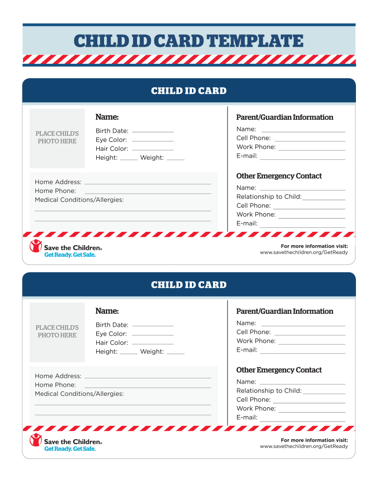 Child Id Card Template Microsoft Fill Out Sign Online DocHub