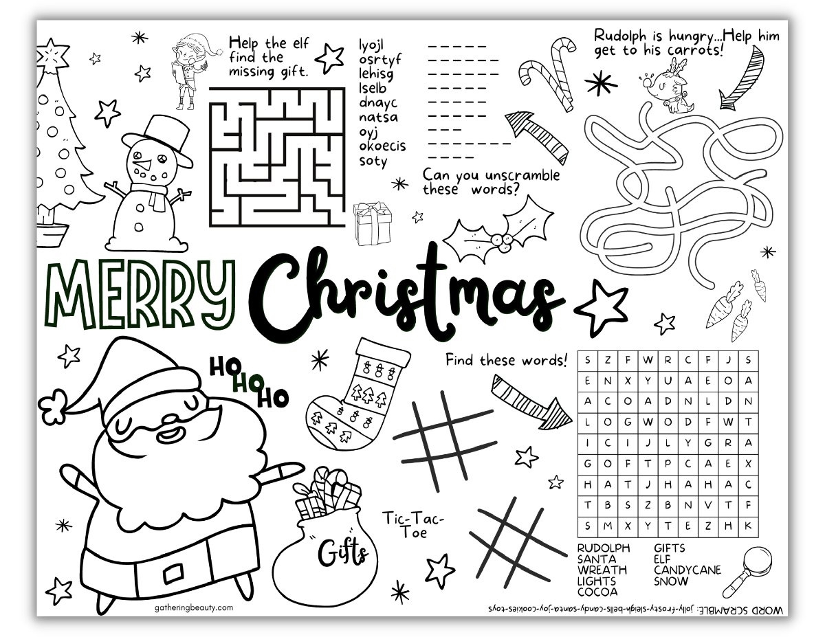 Children s Christmas Activity Printables FREE Printable A Z