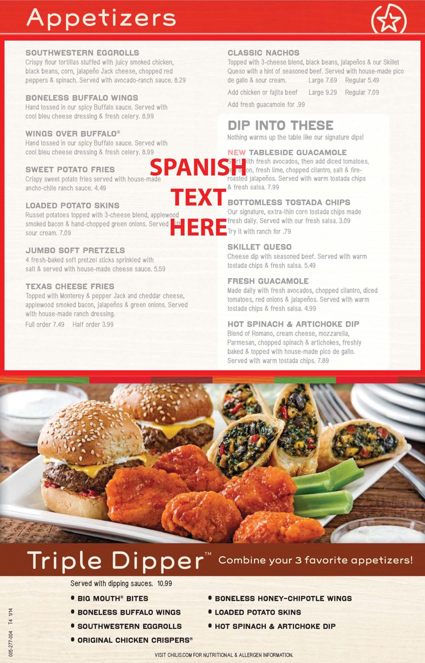 Chili 39 s Printable Menu Printable Calendar