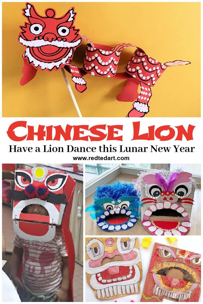Chinese Lion Crafts For Kids Red Ted Art Kids Crafts