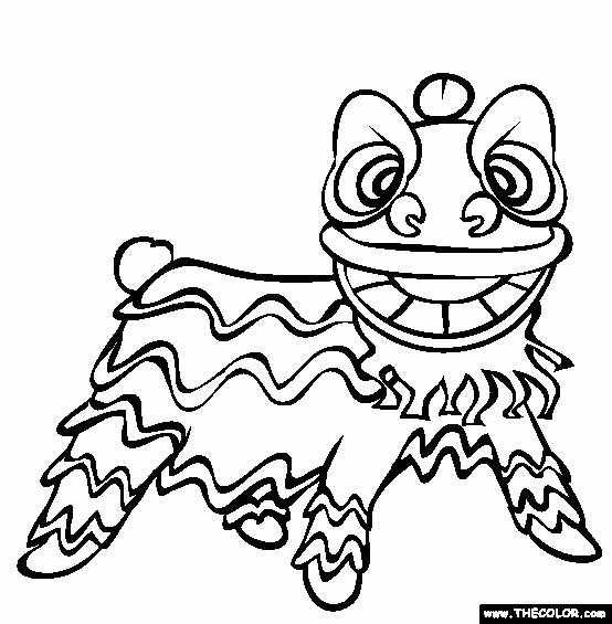 Chinese Lion Dance Coloring Book