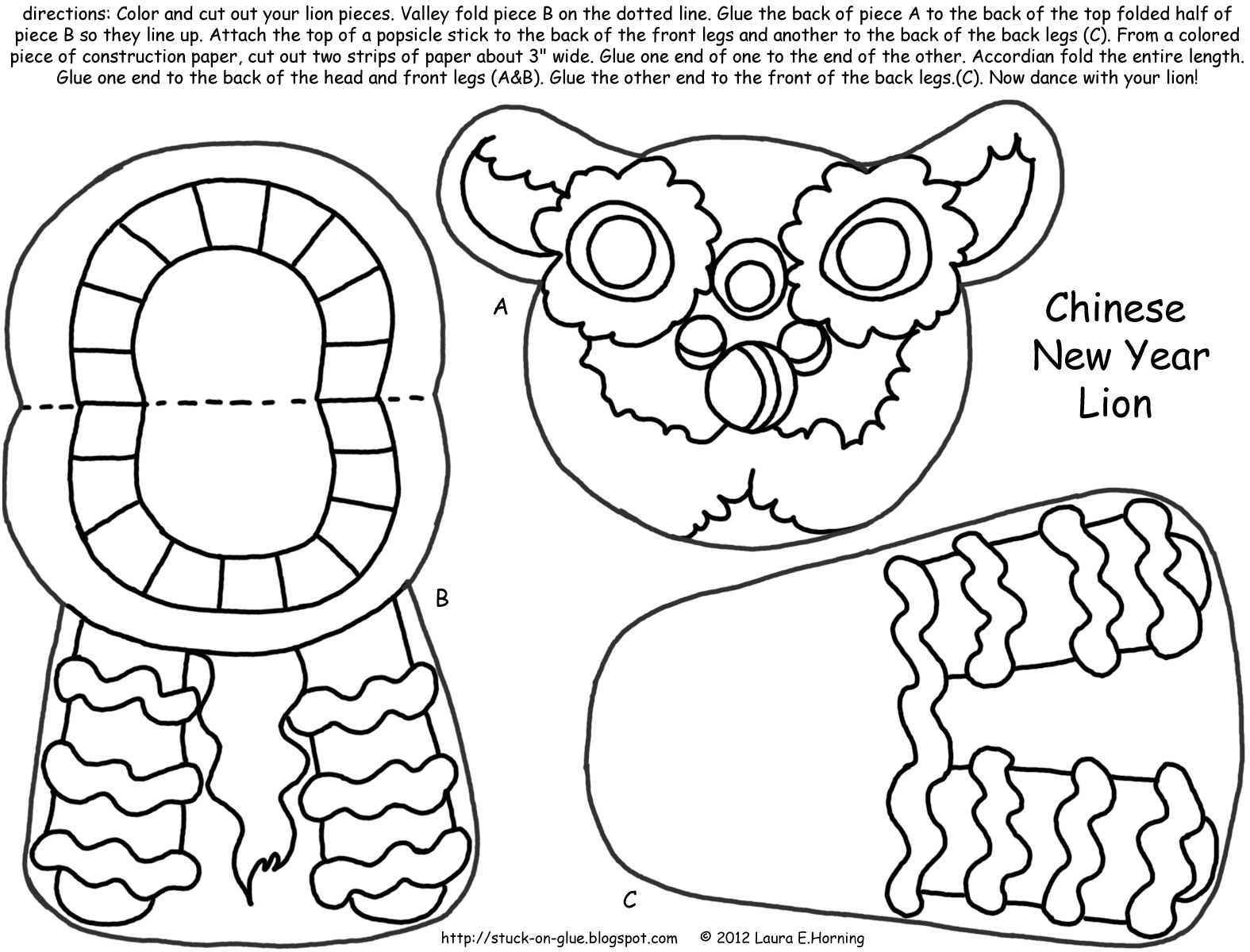 Chinese Lion Dance Coloring Page Coloring Pages