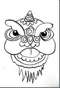 chinese lion dance coloring page