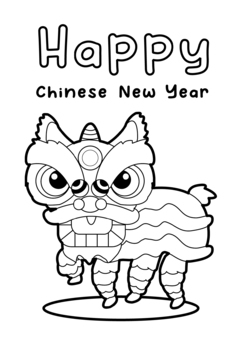 Chinese Lion Dance Coloring Page Coloring Pages