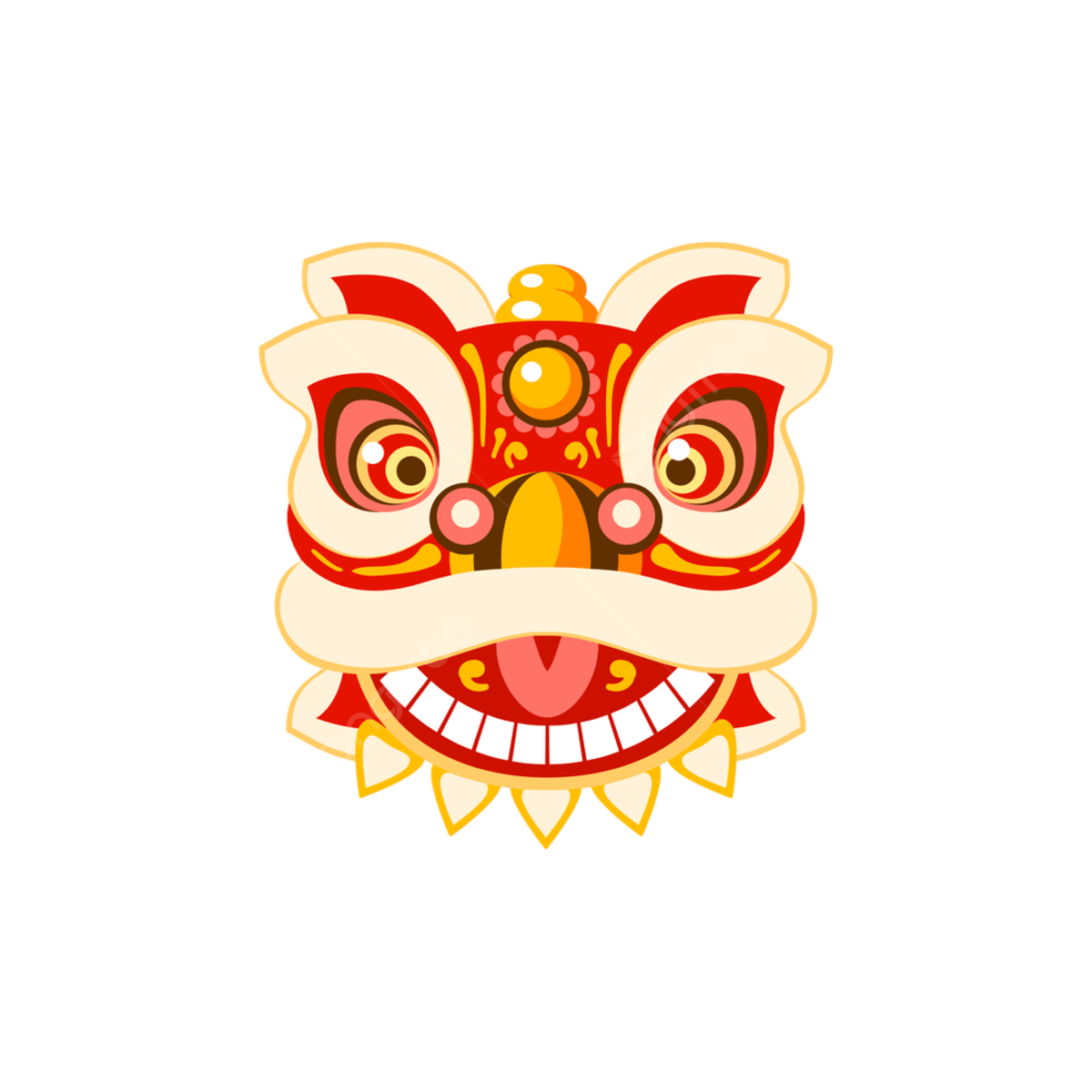 Chinese Lion Dance Head Monster Mask Holiday PNG And Vector With 