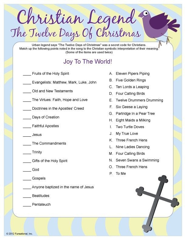 Christian Christmas Trivia Games Free Printable At The End Of The Game 