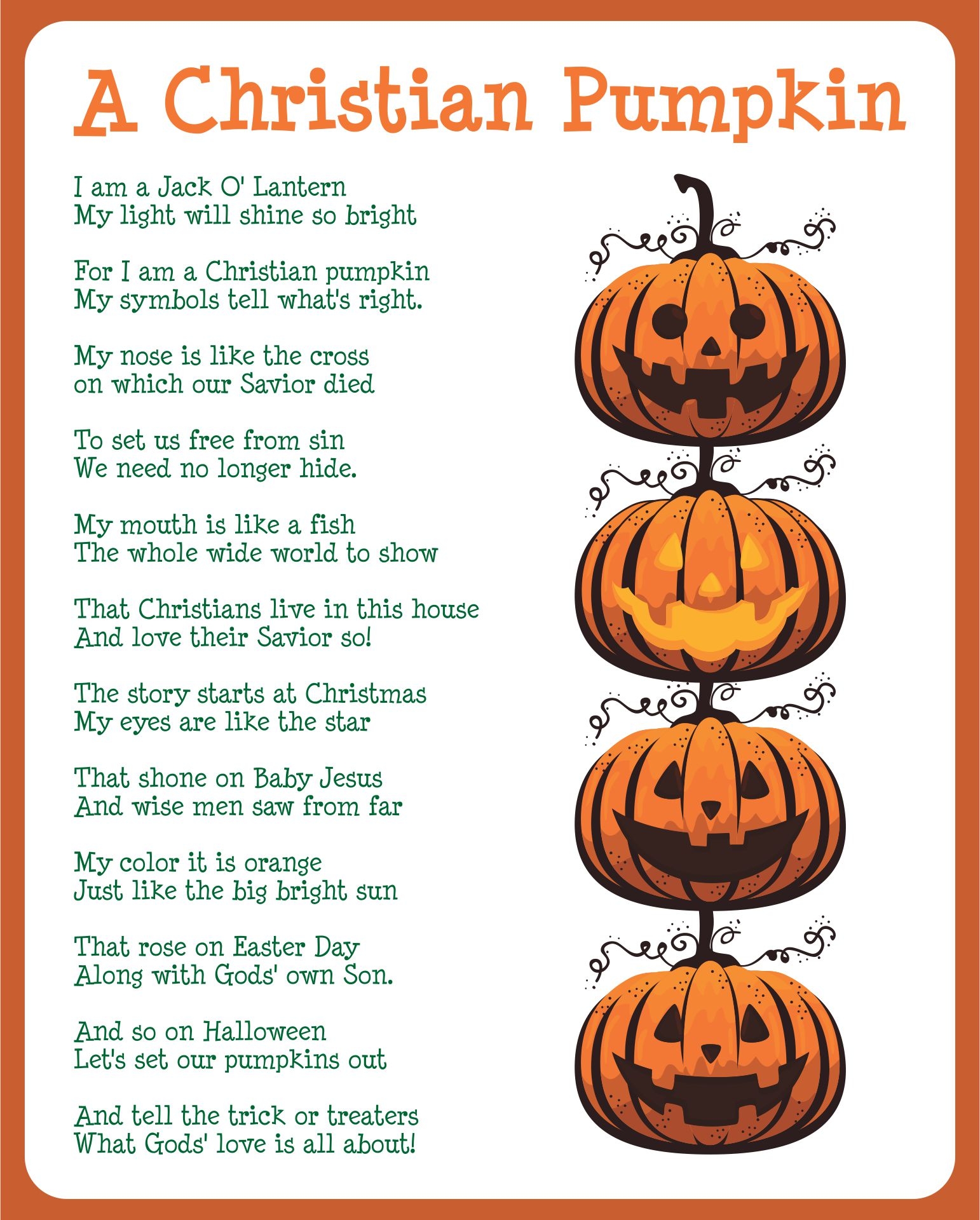 Christian Halloween 20 Free PDF Printables Printablee