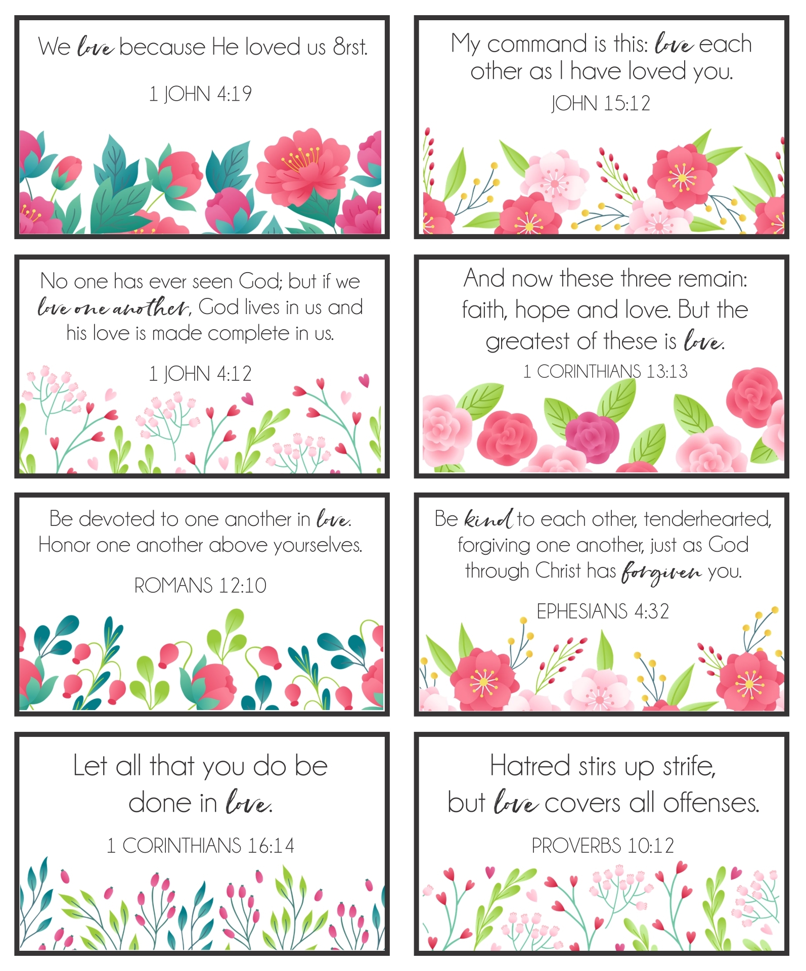 Christian Valentine 39 s Day Card Templates 10 Free PDF Printables