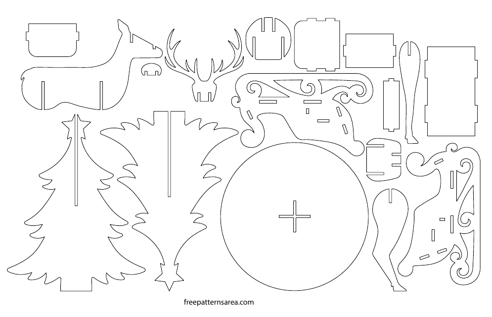 Christmas 3d Puzzle Template Download Printable PDF Templateroller