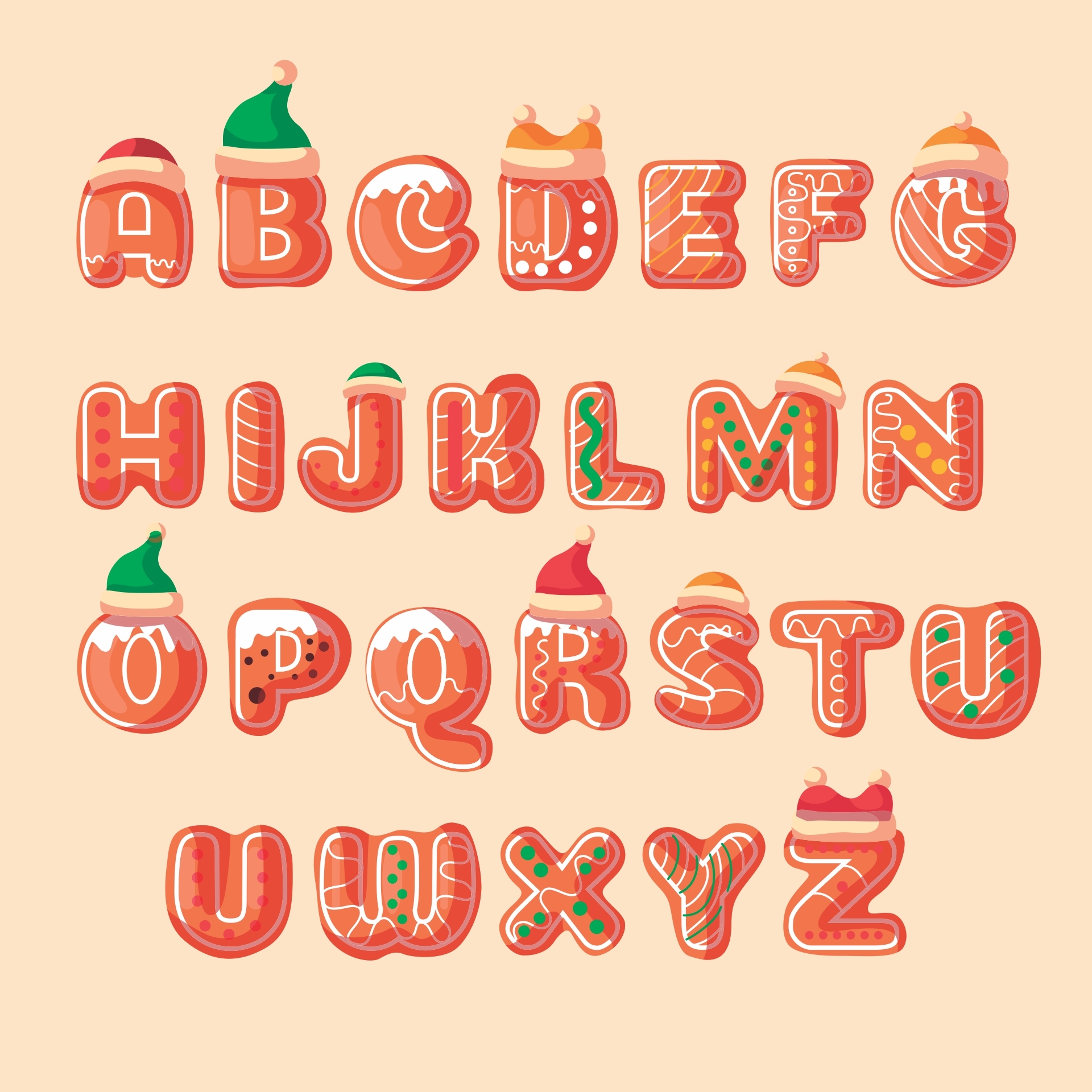 Christmas Alphabet Letters Printable Free Templates Printable