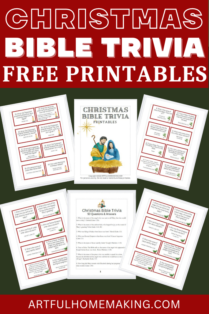 Christmas Bible Trivia Printables Questions Answers Artful Homemaking