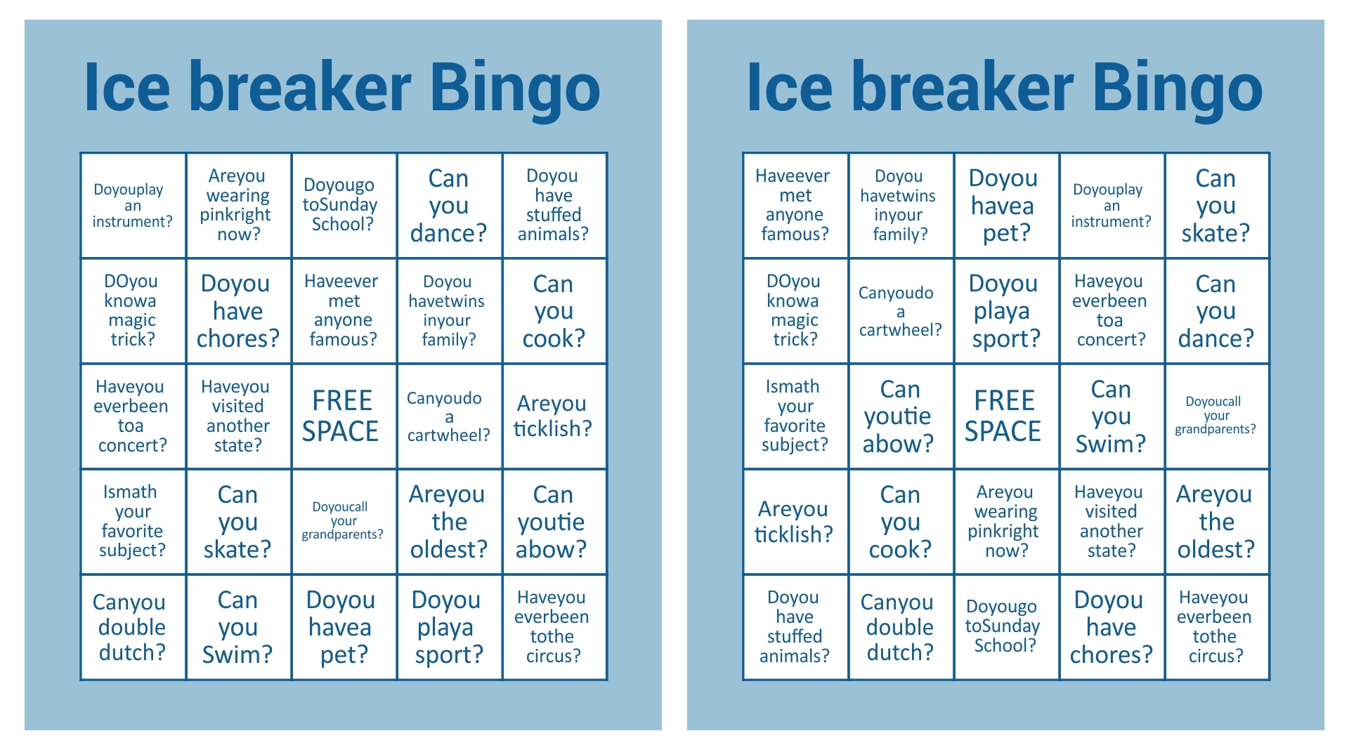 Christmas Bingo Ice Breaker 13 Free PDF Printables Printablee