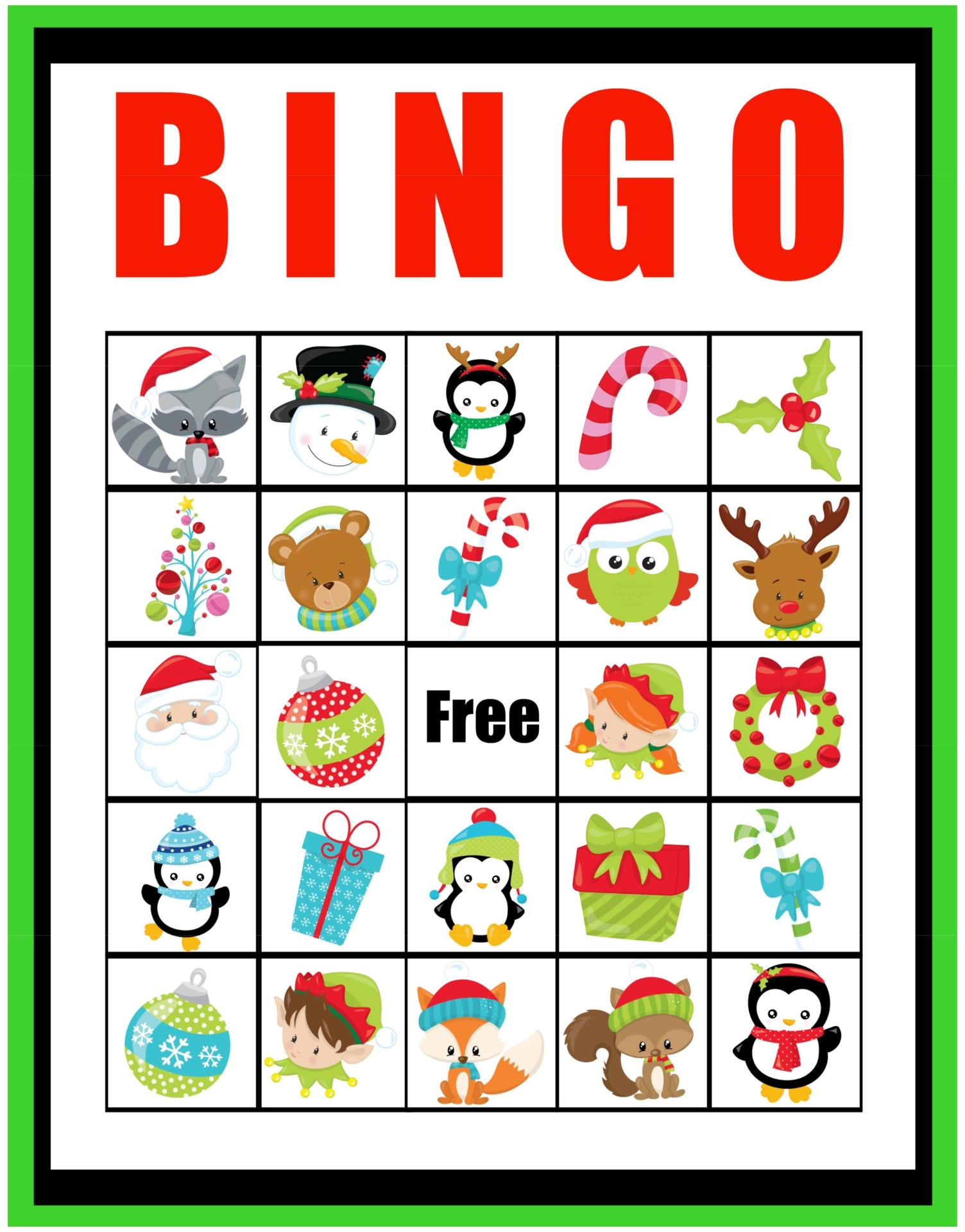 free printable christmas bingo game for adults