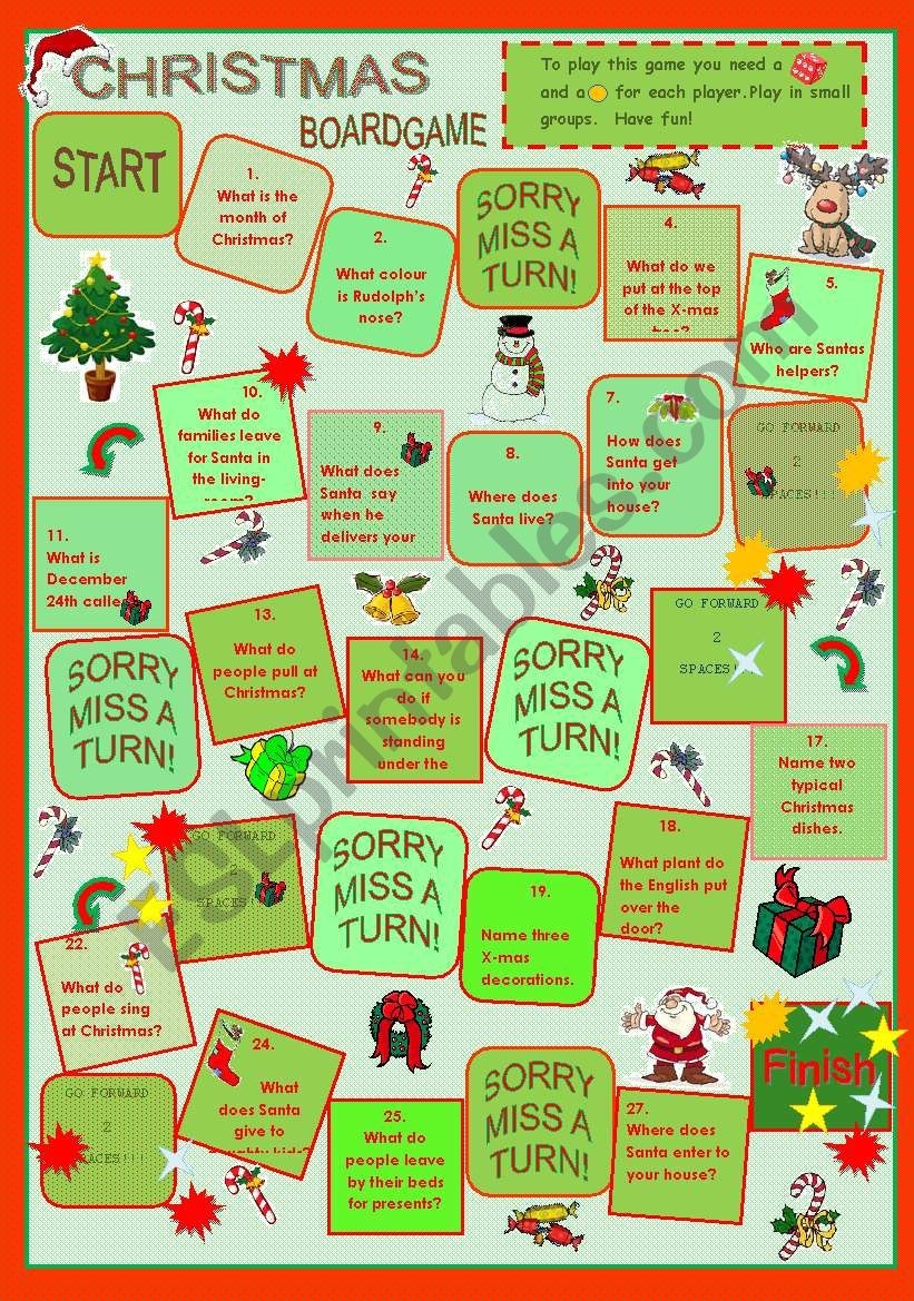 Christmas Board Game Printable