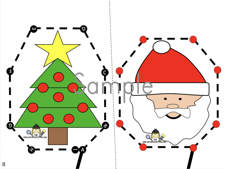 free printable christmas cutting activities