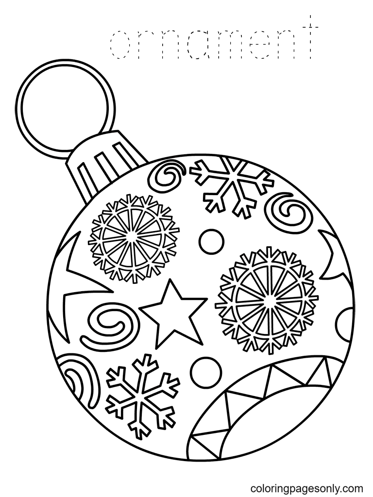 Christmas Decorations Printable Coloring Page Free Printable Coloring 