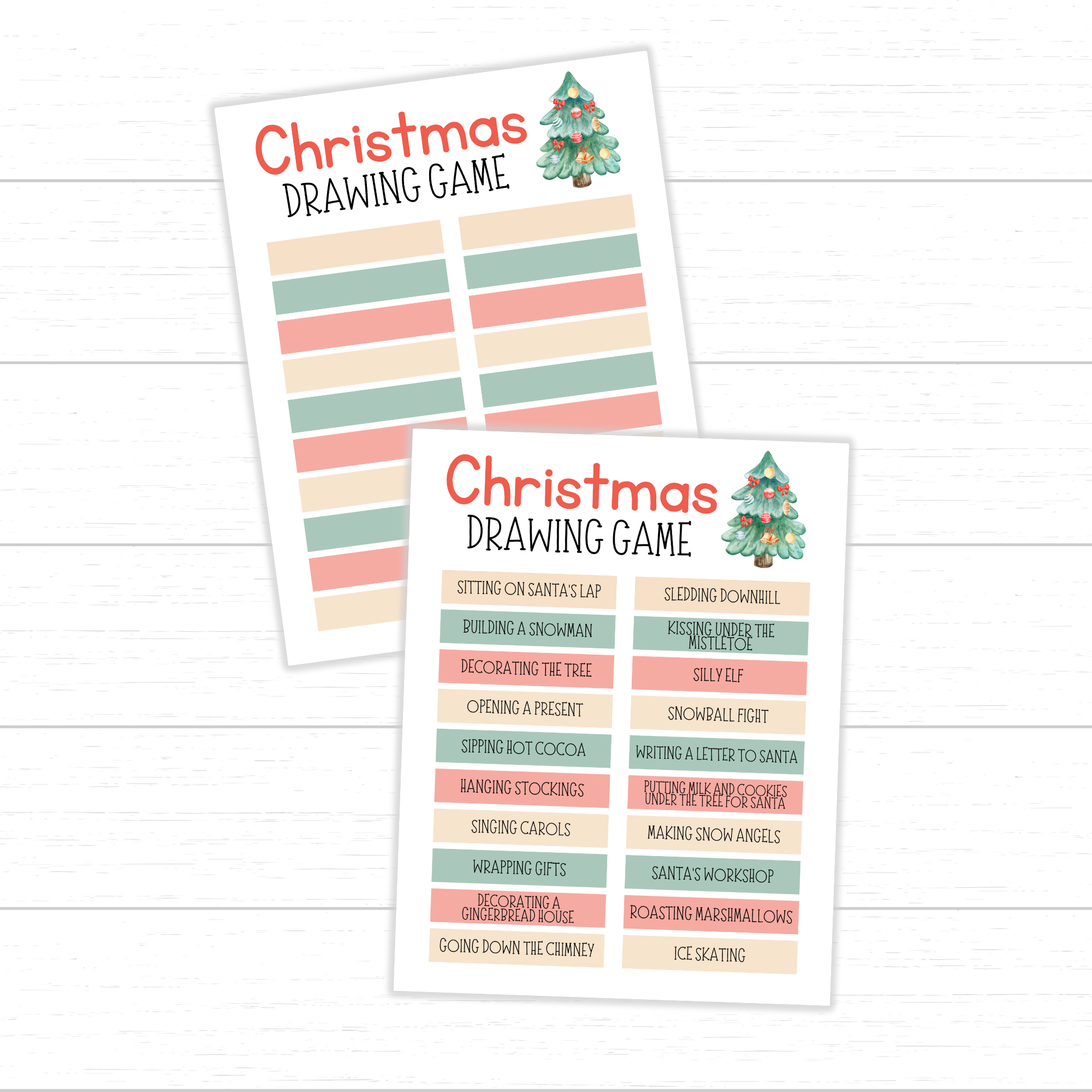 Christmas Drawing Game Printable Mom Wife Busy Life