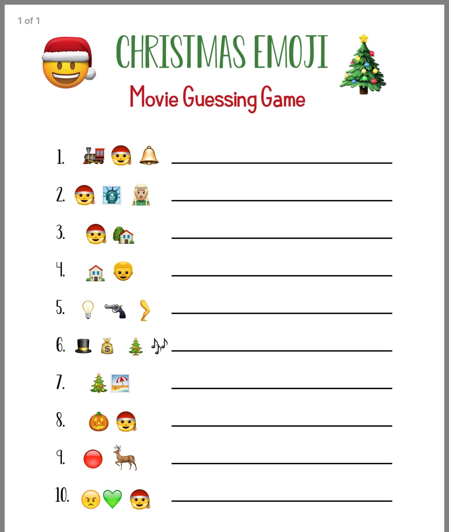 free printable christmas movie emoji game answers