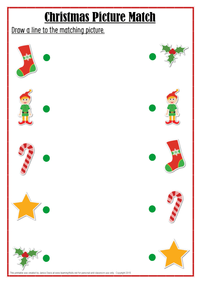 Christmas Match Game Printable
