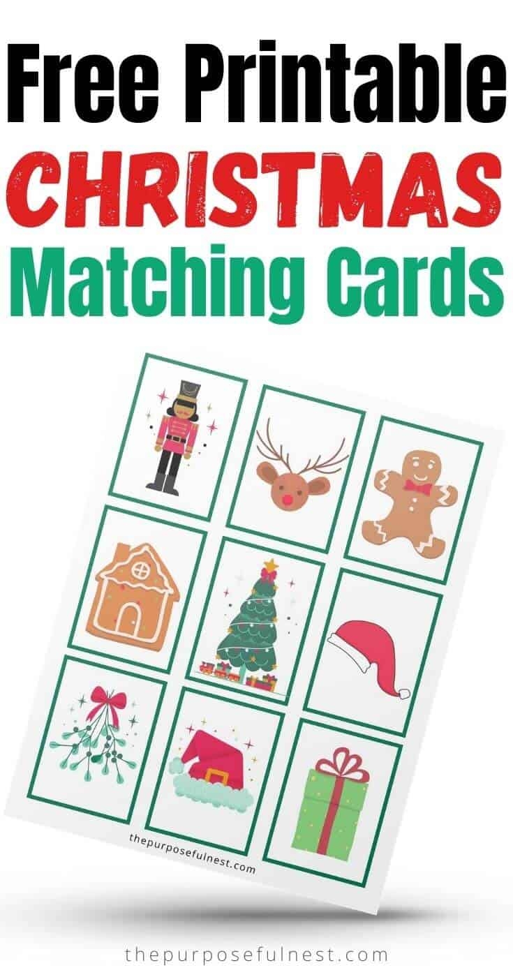 Christmas Matching Card Game The Purposeful Nest
