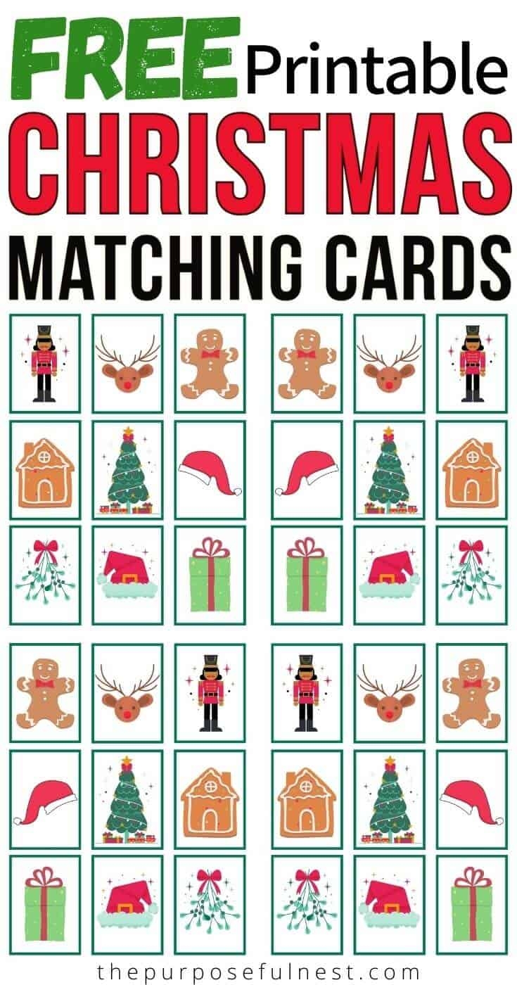 Christmas Matching Card Game The Purposeful Nest