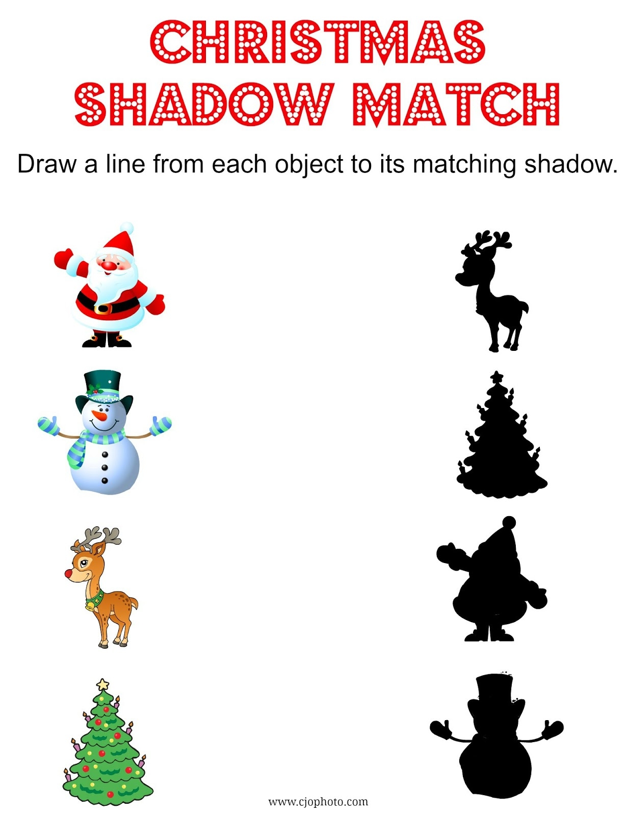 Christmas Matching Game Printable