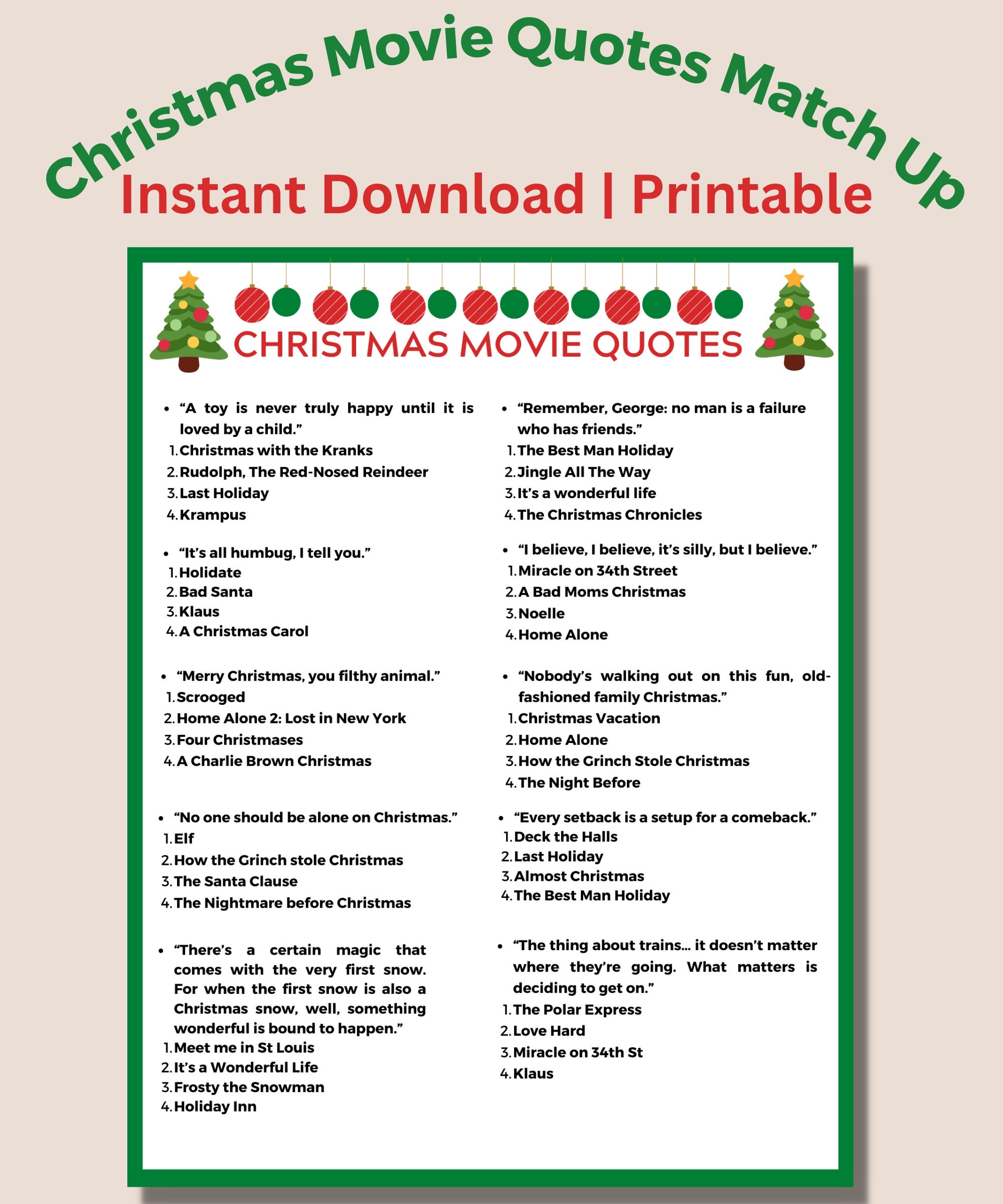 free printable christmas movie quotes game