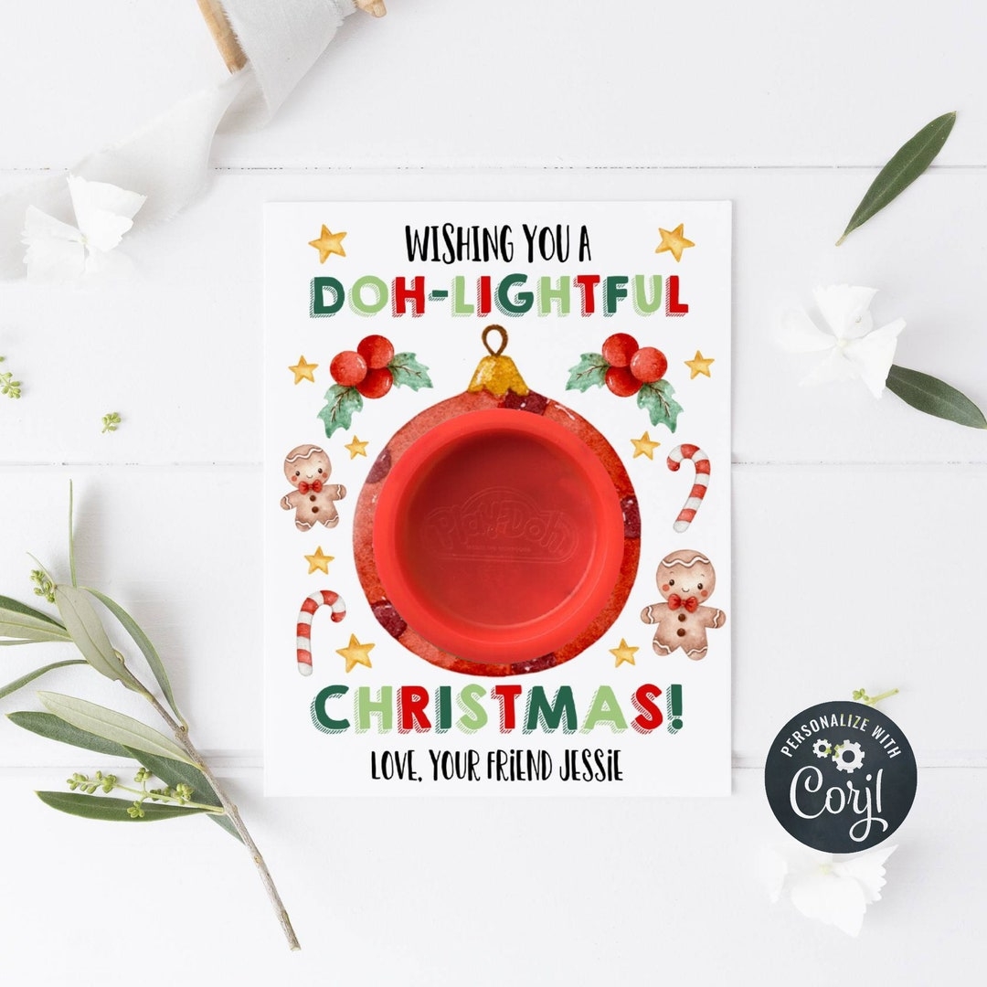 Christmas Play Doh Card Template Printable Wishing You A Doh lightful 