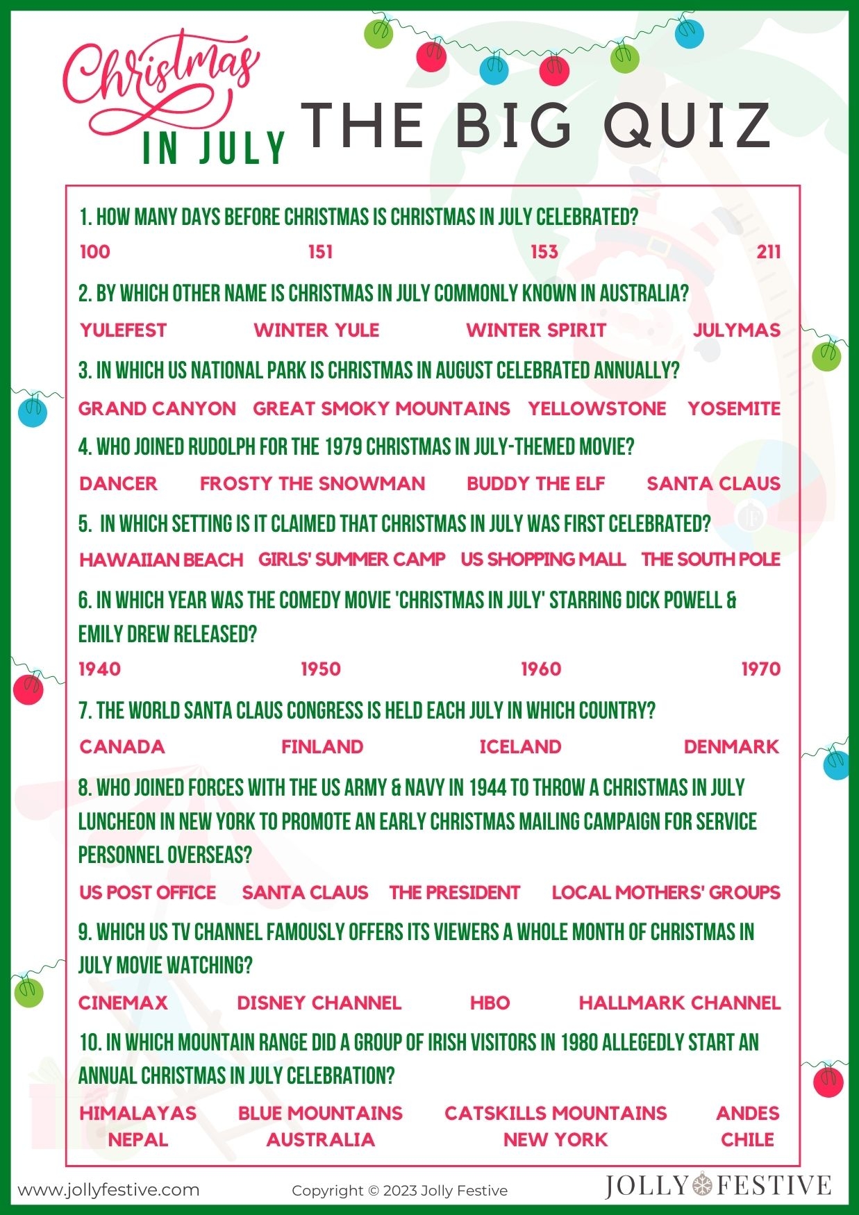 christmas picture quiz with answers printable