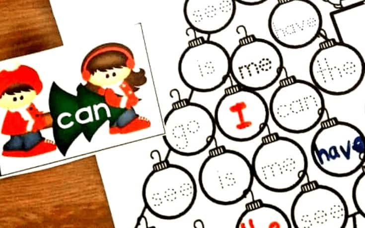 Christmas Sight Word Activities And Printable Games