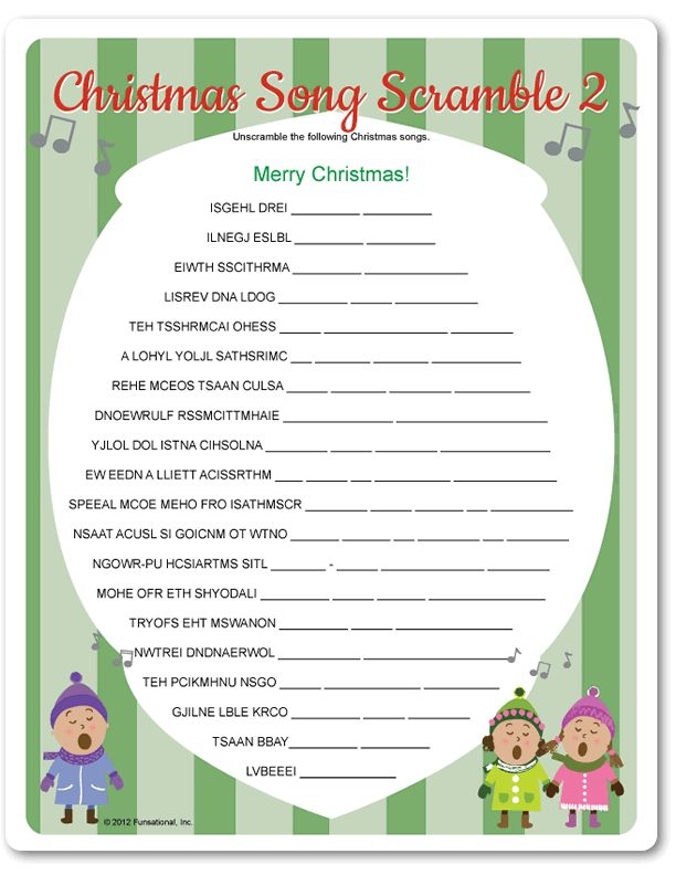 Christmas Song Picture Games Printable Free Printable New Year Banners