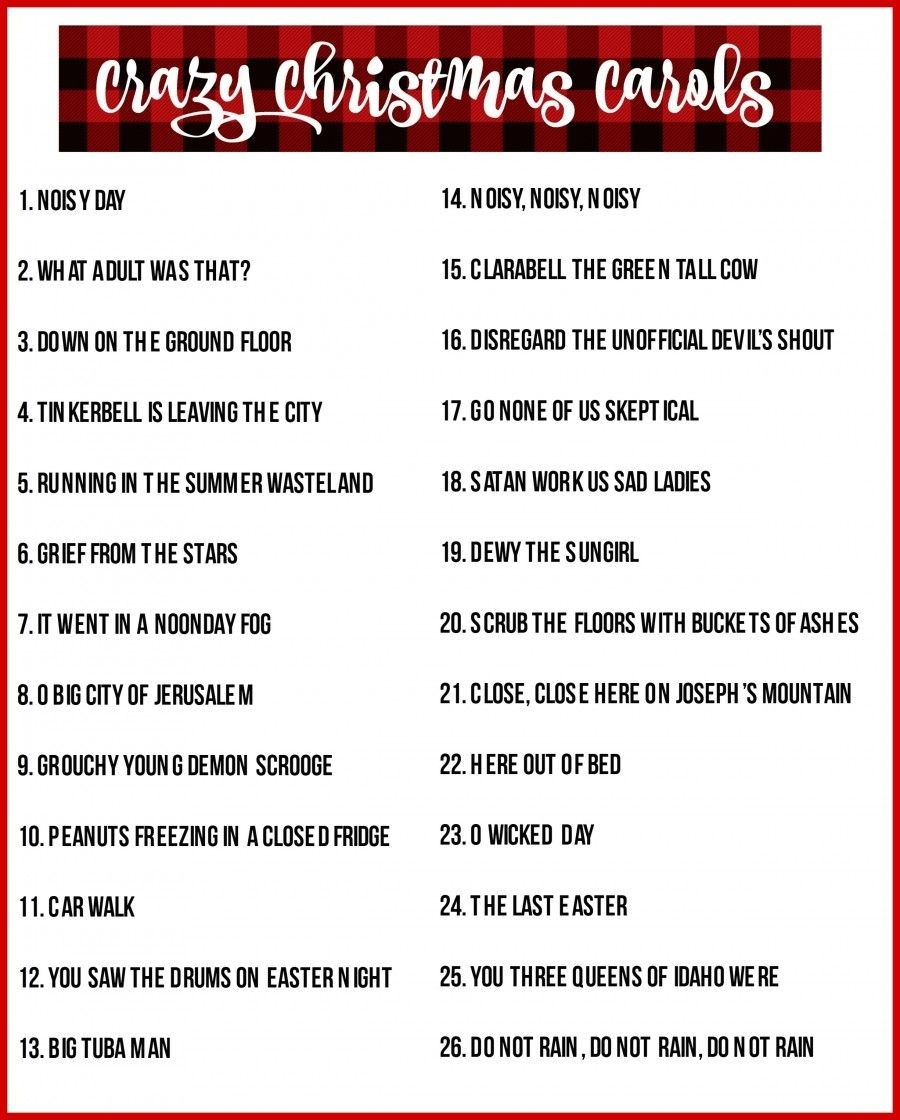 Christmas Song Scramble Free Printable Free Printable