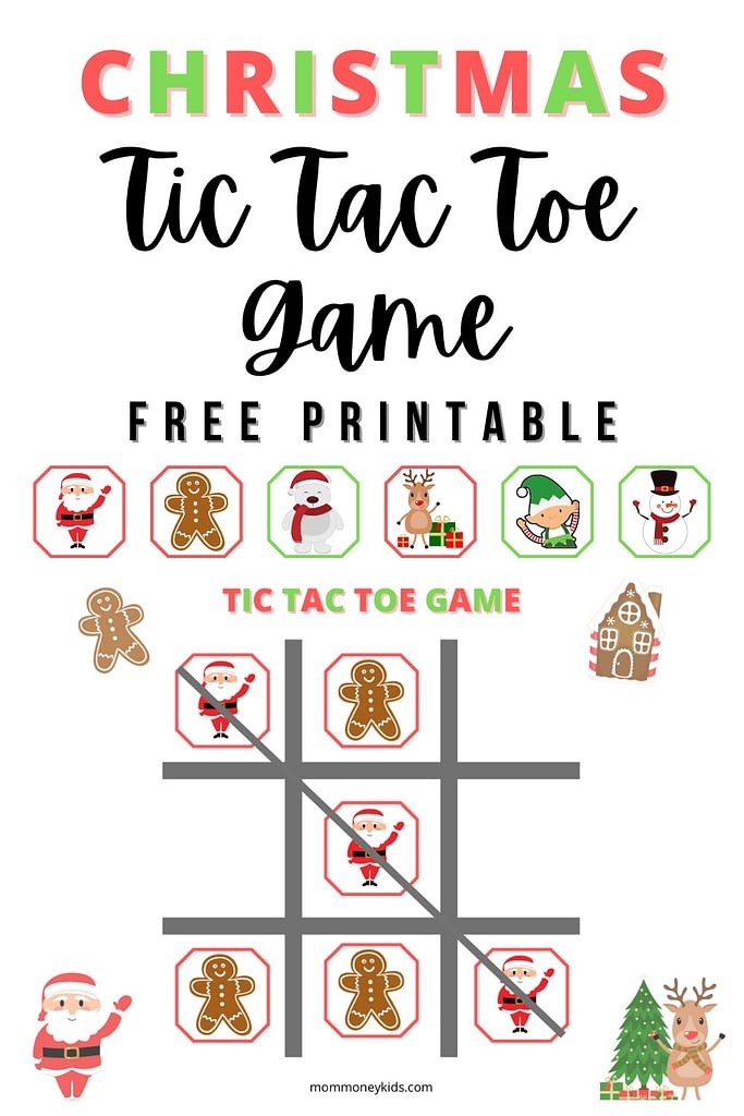 free printable christmas tic tac toe game