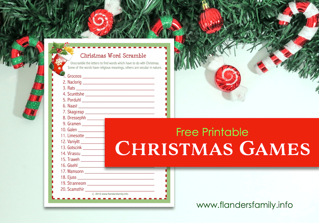 Christmas Word Scramble Free Printable Flanders Family Home Life