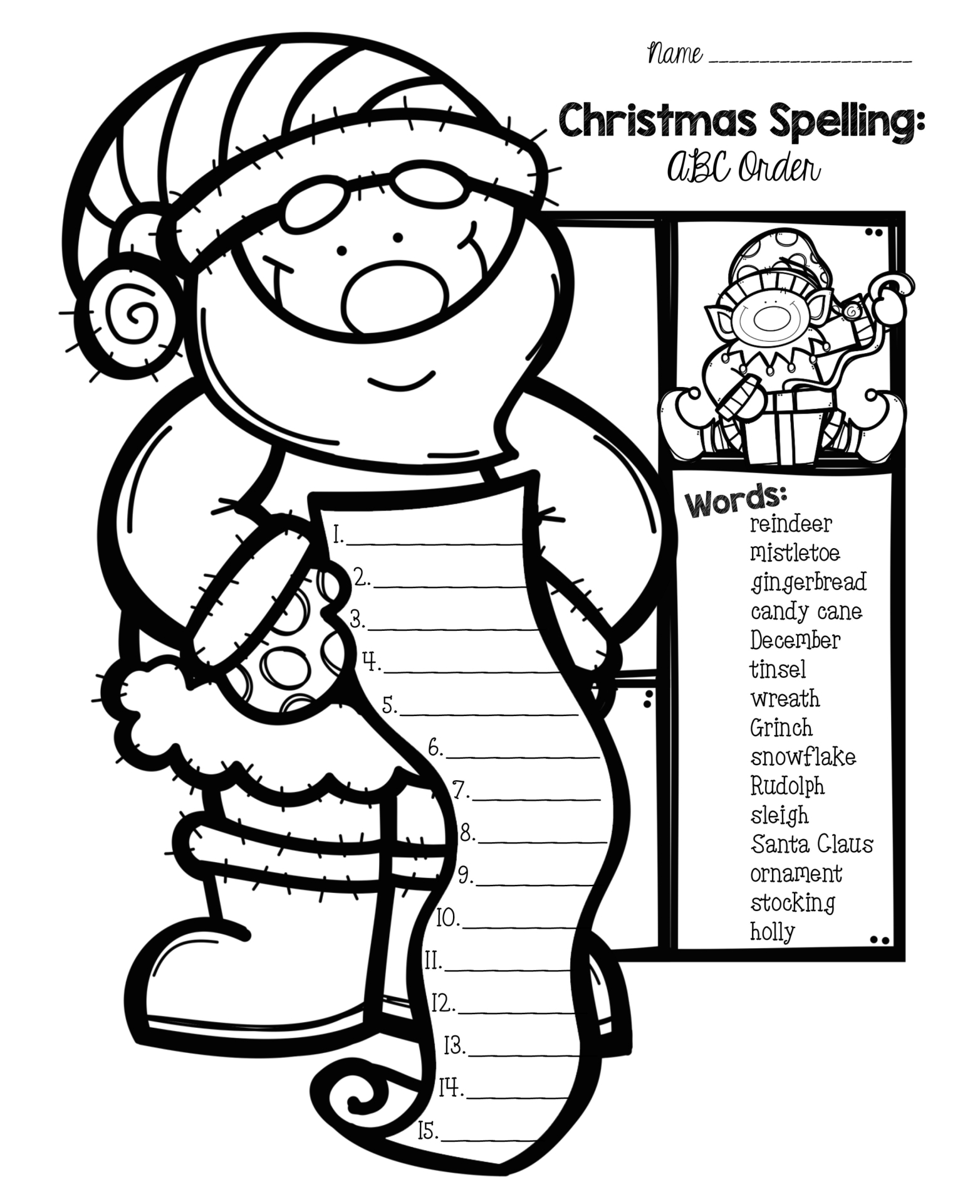 christmas activities free printable worksheets