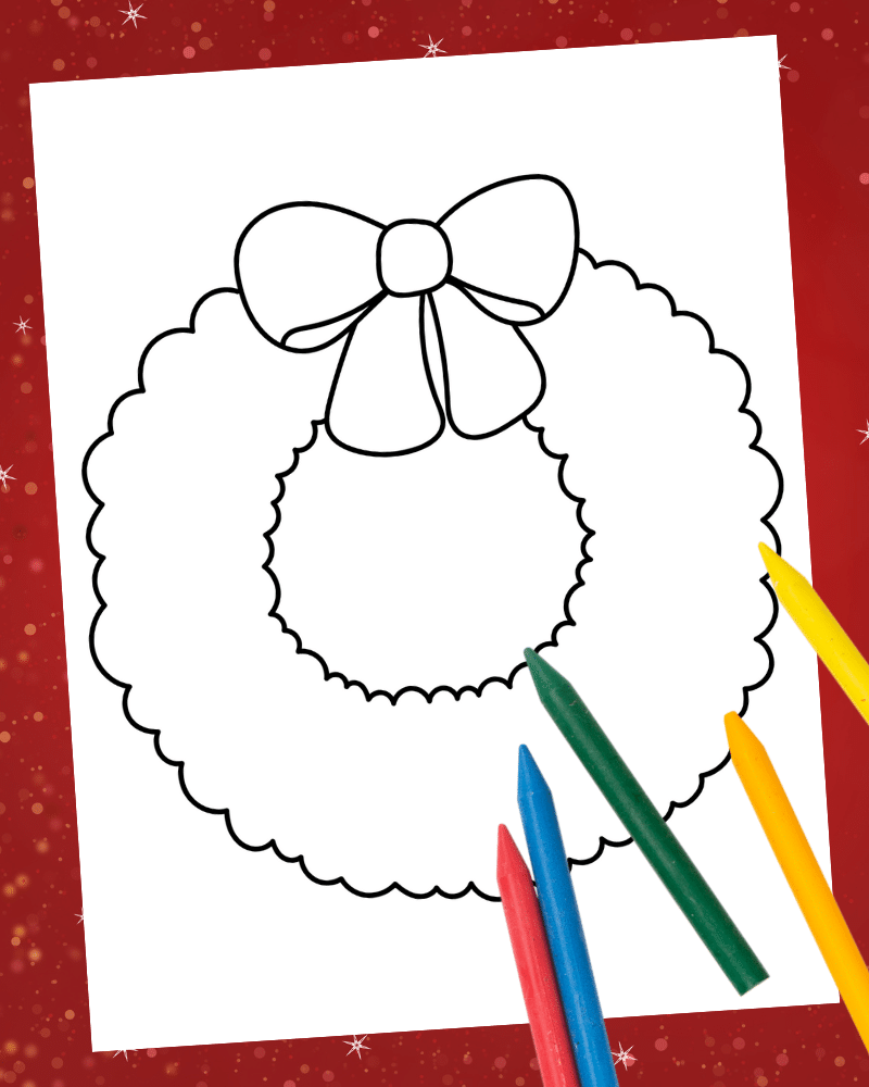 Christmas Wreath Printable Template Craft This Tiny Blue House