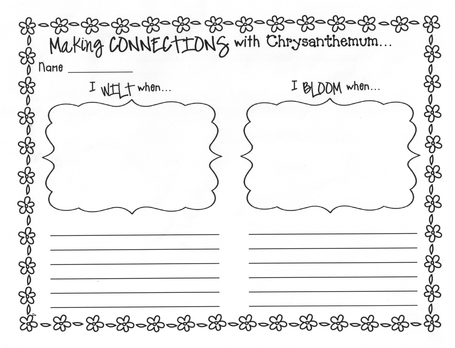 Chrysanthemum Worksheets Free Printables Worksheet Chrysanthemum 