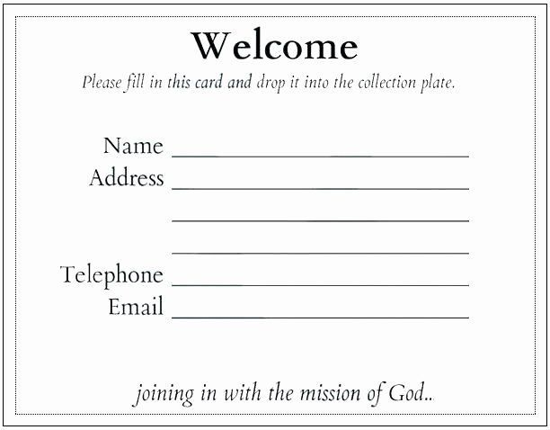 Church Visitor Card Template Word Awesome Apartment Guest For Printable 
