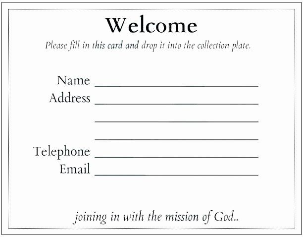 Church Visitor Card Template Word Awesome Apartment Guest For Printable 