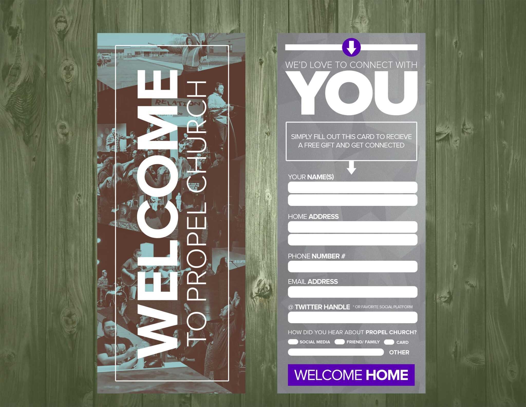 word printable church visitor card template