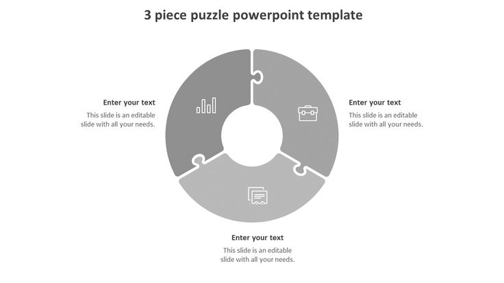 Circular Three Piece Presentation Slide Puzzle Design Circle Design